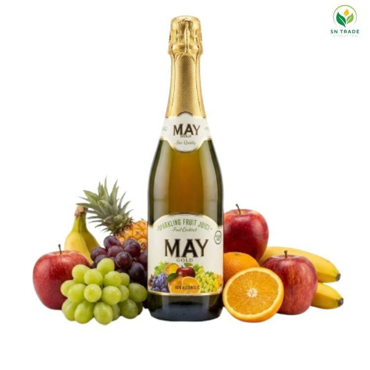 May Gold Sparkling Non-Alcoholic Fruit Juice – Fruit Cocktail Flavour (750ml)